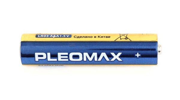 Элемент питания aaa lr03 1.5v щелочной pleomax (блистер 2шт) 04962