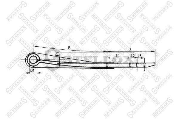 Полурессора 1/48х100 523+370+315 S30 SAF