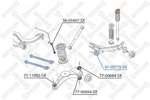 Сайлентблок зад.балки VW Golf/Bora/Seat