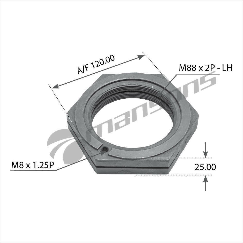 ГАЙКА СТУПИЦЫ SMB M88X2/SW120 H=24 LH/LHT MANSONS