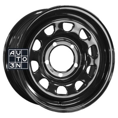 Диск колесный 8x16/6x139,7 ET-25 D110 Toyota Nissan Semicircle Gloss Black (LTM)