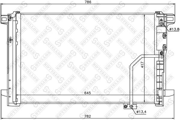 Радиатор конд. MB W204 all 07>