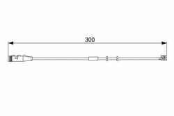 Датчик износа колодок, передних, BOSCH, 1987473033