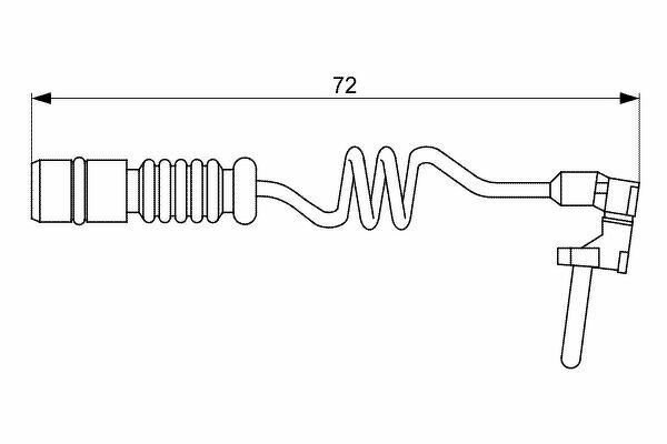 Датчик износа колодок, BOSCH, 1987473057