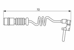 Датчик износа колодок, BOSCH, 1987473057