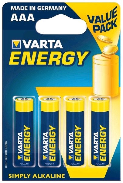 4008496626458_элемент питания AAA LR03! 1.5V щелочной VARTA Energy (блистер 4шт) 10903