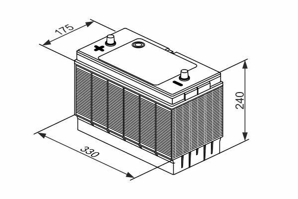 Аккумуляторная батарея Bosch L4, 12 В, 105 А/ч, 750 А, 0092L40330