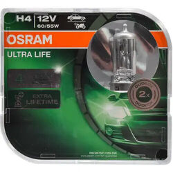 64193ULT-HCB_к-кт ламп ULTRA LIFE! 2шт. (H4) 12V 60/55W P43t ув. срок службы до 4х раз\