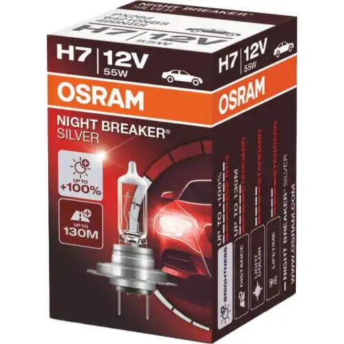 Лампа галогенная H7 12 V 55 W (PX26d) Night Breaker Laser +150%