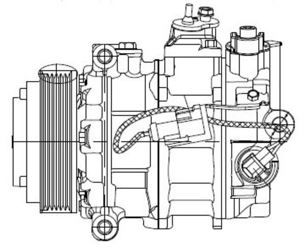 Компрессор кондиц. для а/м Land Rover Range Rover Sport I (05-) 4.2i/4.4i