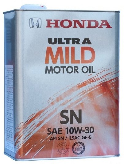Моторное масло HONDA ULTRA MILD SN, 10W-30, 4л, 08219-99974