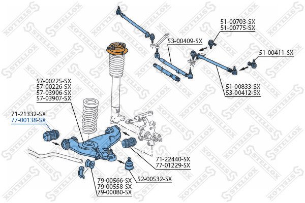 Сайлентблок рычага МВ W124 all 85-95/W201 88-93