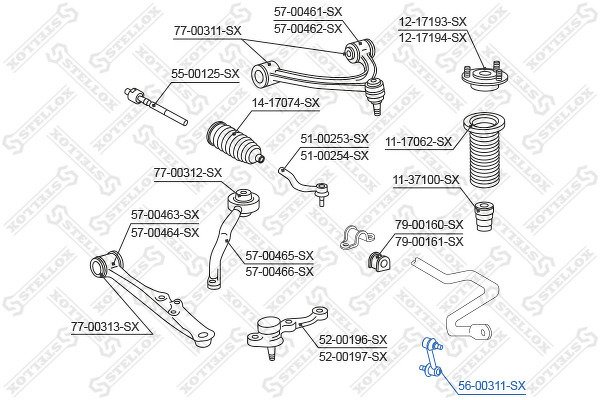 Тяга стабилизатора переднего Toyota Altezza/Lexus IS200/300 GXE10/JCE10