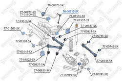 Тяга стабилизатора заднего BMW E87/E90/E91 all 04>