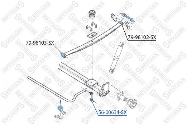 Тяга стабилизатора заднего Peugeot Boxer, Citroen Jumper 2.2-3.0HDi 06>