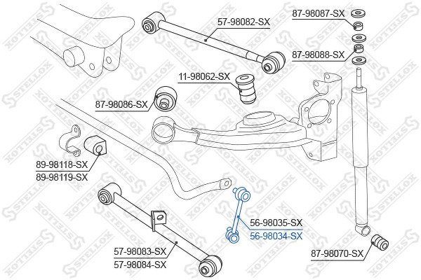 Тяга стабилизатора заднего праваяToyota RAV 4 ACA2#/CLA2#/ZCA2# 00>