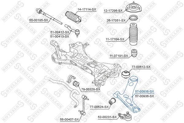 Рычаг левый Hyundai i40 CW (VF) 2011/07>