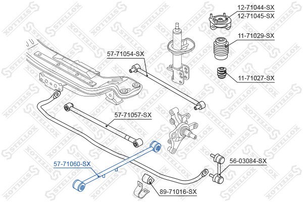 Рычаг задней подвески продольный Mazda 626 GW all 97>