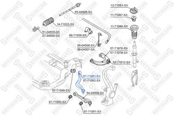 Рычаг задний нижний левый Mazda 6 GG/GY all 02>