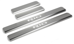 накладки на пороги нерж. сталь, 4 шт. Kia Rio III 11-17