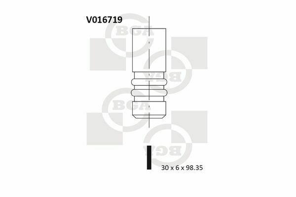 КЛАПАН 30.0X6X98.35 EX VW POLO 1.2 TSI 09