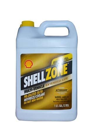 Антифриз готовый к прим. желтый SHELL Zone Multi-Vehicle Antifreeze/Coolant Extended Life 50/50 Pre-