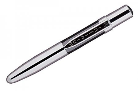 Шариковая ручка "Infinium", (c черными чернилами), Fisher Pen, black titanium/chrome