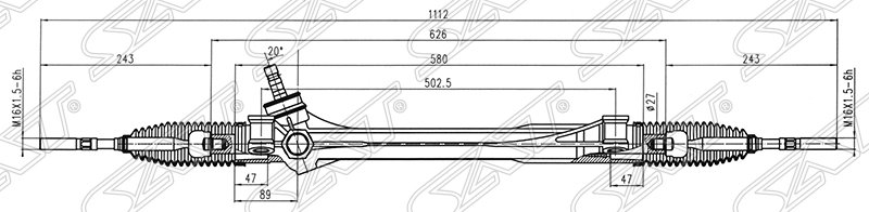 Рейка рулевая Toyota RAV4 ACA3#/ASA3#/GSA3# LHD