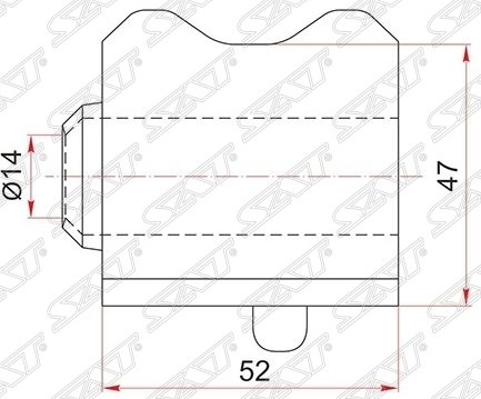 Втулка переднего стабилизатора D-23 TOYOTA AVENSIS ZRT270 08- RH