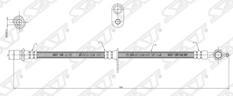 Шланг тормозной перед (Таиланд) TOYOTA CAMRY/VISTA 94-98 RH