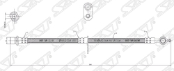 Шланг тормозной перед (Таиланд) TOYOTA CAMRY/VISTA 94-98 RH