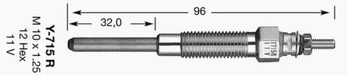 Свеча накаливания, NGK, 5376