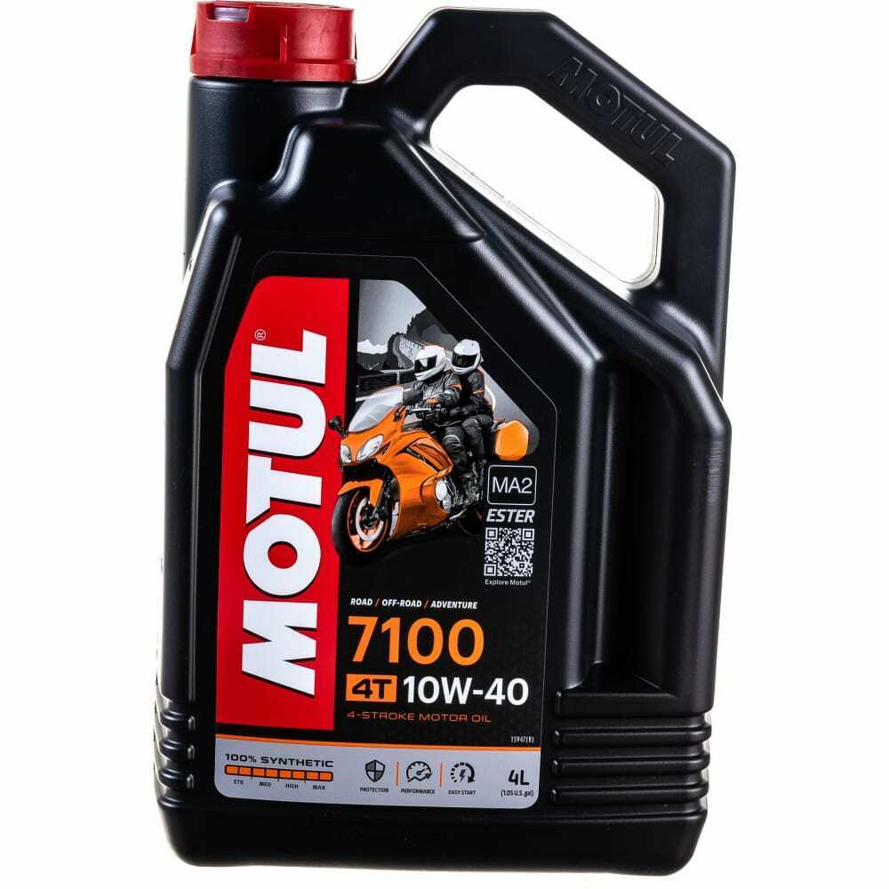 Motul 10w-40 7100 4t (4l) jaso ma2_масло моторное для мотоциклов api: sn, синт. на основе эстеров