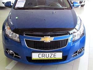 Дефлектор капота Chevrolet Cruze (Шевроле Круз) (2009-) (темный), SCHCRU0912