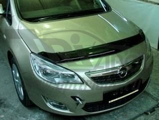 Дефлектор капота Opel Astra (Опель Астра) J, Хэтчбек (2010-) (темный), SOPASTH1012