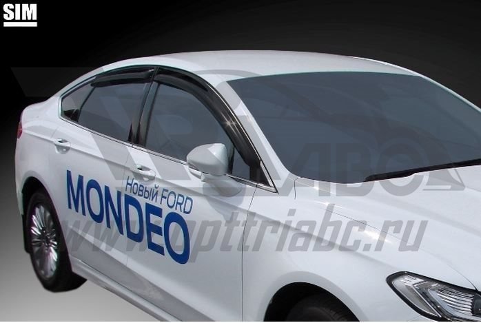 Дефлекторы боковых окон Ford Mondeo (2015-) / Ford Fusion (2012-) (4шт.) (темн.), SFOMON1532