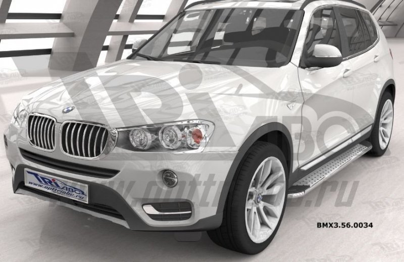 Пороги алюминиевые (Opal) BMW X3 (F25 2010-) / BMW X4 (2014-), BMX3560034
