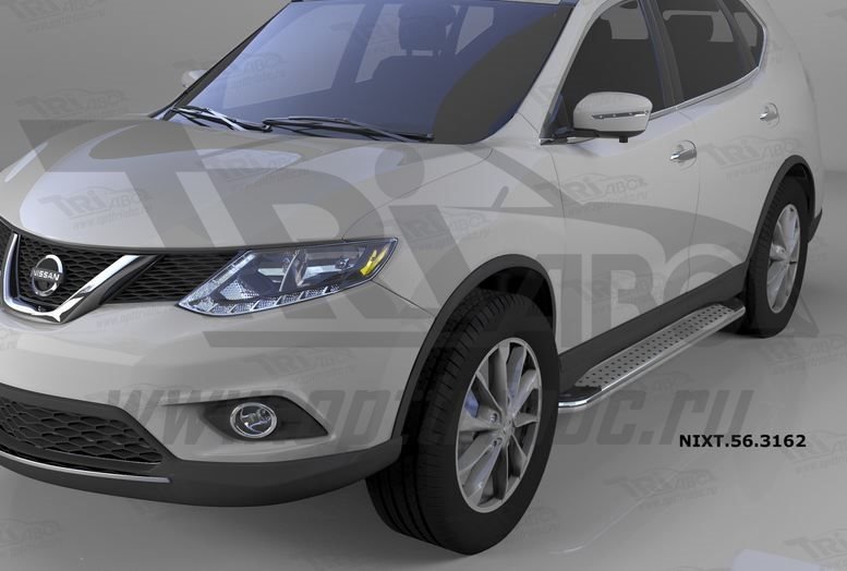 Пороги алюминиевые (Opal) Nissan X-Trail (2014-), NIXT563162