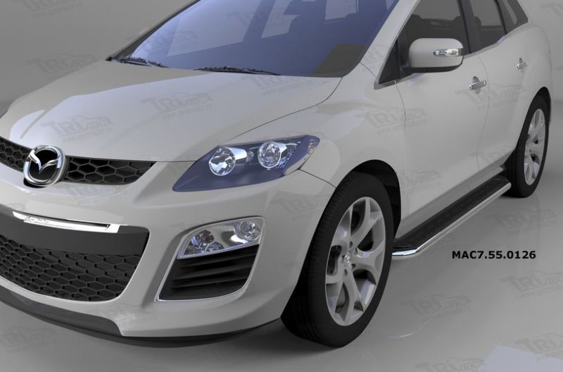 Пороги алюминиевые (Ring) Mazda (Мазда) CX7 (2011-), MAC7550126
