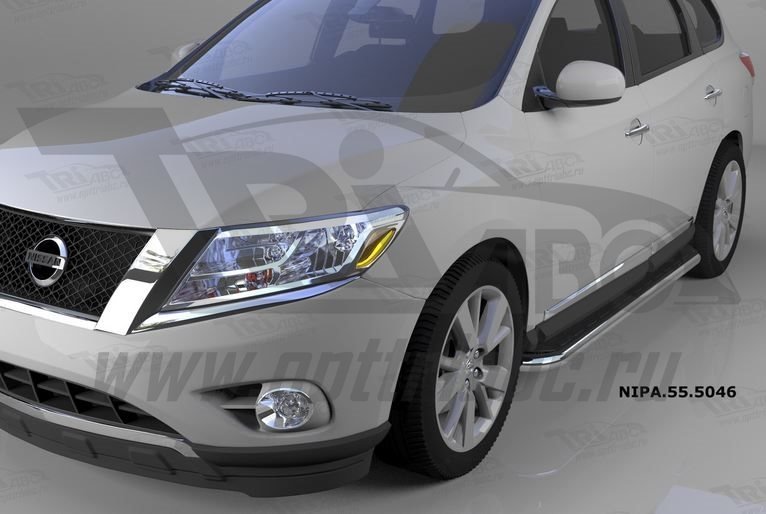 Пороги алюминиевые (Ring) Nissan Pathfinder (2014-), NIPA555046