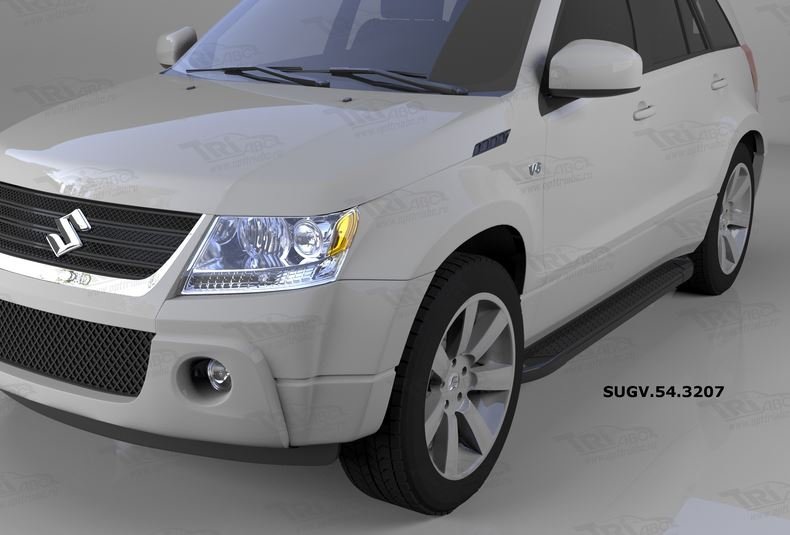 Пороги алюминиевые (Sapphire Black) Suzuki Grand Vitara (2006-2010-), SUGV543207