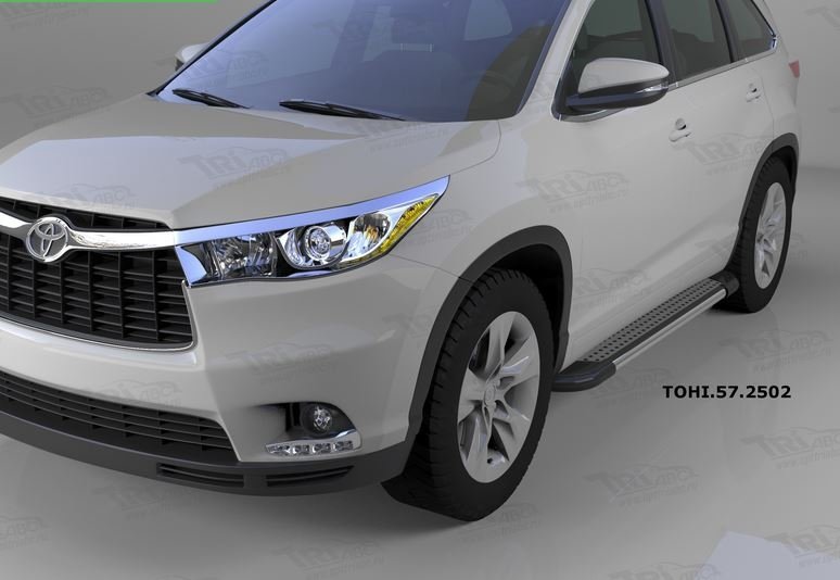 Пороги алюминиевые (Topaz) Toyota Highlander (Тойота Хайлендер) (2014-), TOHI572502
