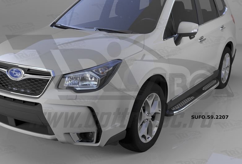 Пороги алюминиевые (Zirkon) Subaru Forester (2013-), SUFO592207