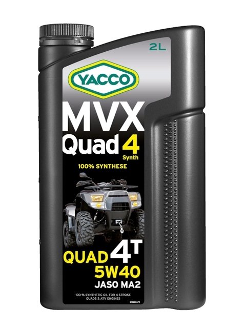 Масло для квадроциклов с 4-тактным двигателем YACCO MVX QUAD синт. 5W40, SL (2 л)