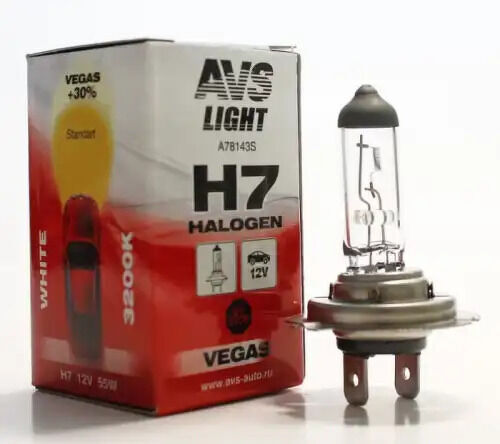 Галогенная лампа AVS Vegas H7.12V.55W.1шт