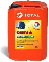 Моторное масло TOTAL RUBIA TIR 7400, 15W-40, 20л, RO190722