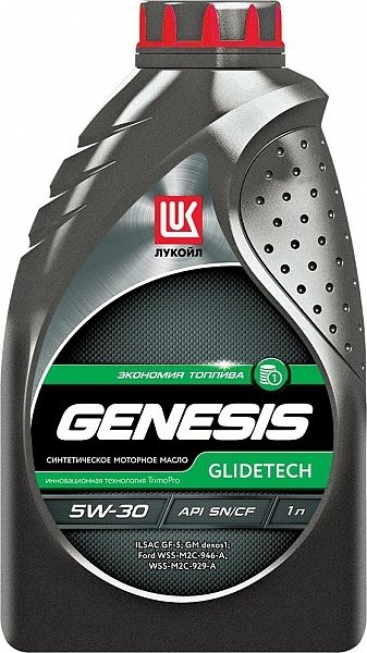 Моторное масло LUKOIL Genesis Glidetech, 5W-30, 1л, 1538772