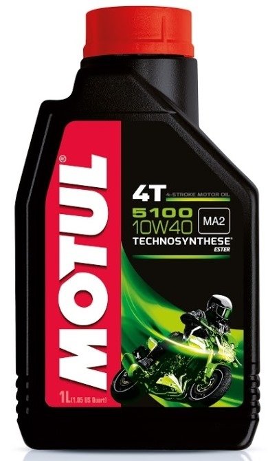 Motul 10w-40 5100 4t (1l) jaso ma2_масло моторное для мотоциклов api: sm, technosynthese