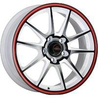 Колесный диск Yokatta MODEL-15 6x15/4x100 D58.6 ET36 белый +черный+красная полоса по ободу (W+B+RS)