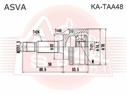 Шрус Наружный 21x52,5x24, ASVA, KATAA48